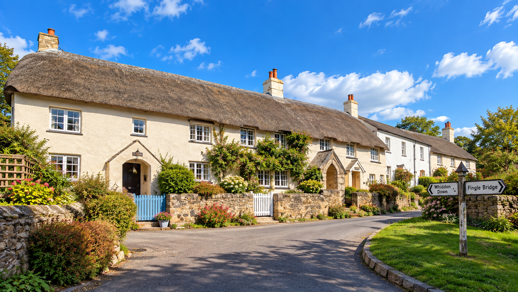 Old cottages at Drewsteignton